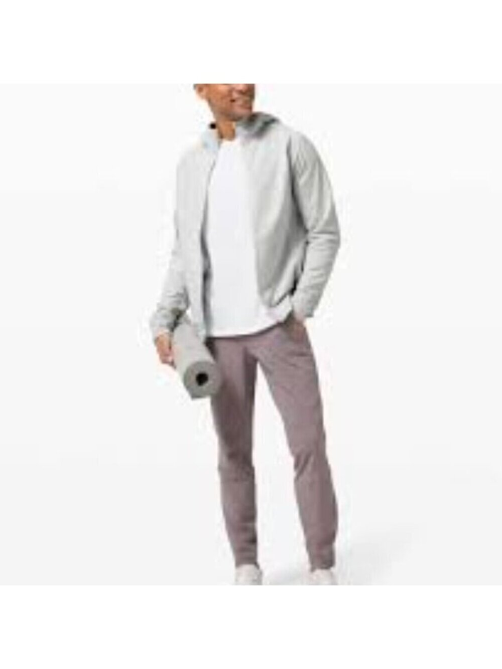 Lululemon City Sweat Full Zip Hoodie Heathered Ultra Light Grey / Sea Salt XXL - Picture 4 of 13